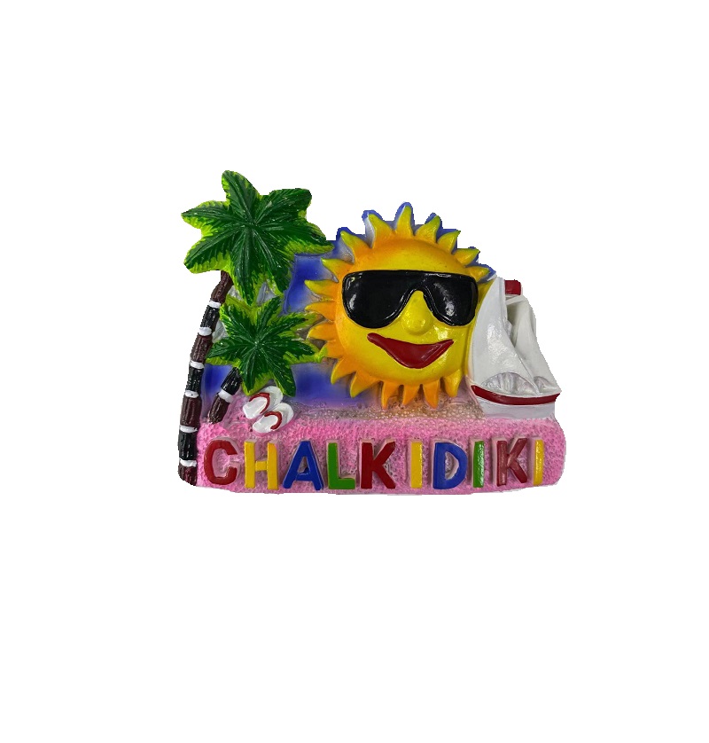 Tουριστικό μαγνητάκι Souvenir – Σετ 12pcs - Resin Magnet - Chalkidiki - 678099
