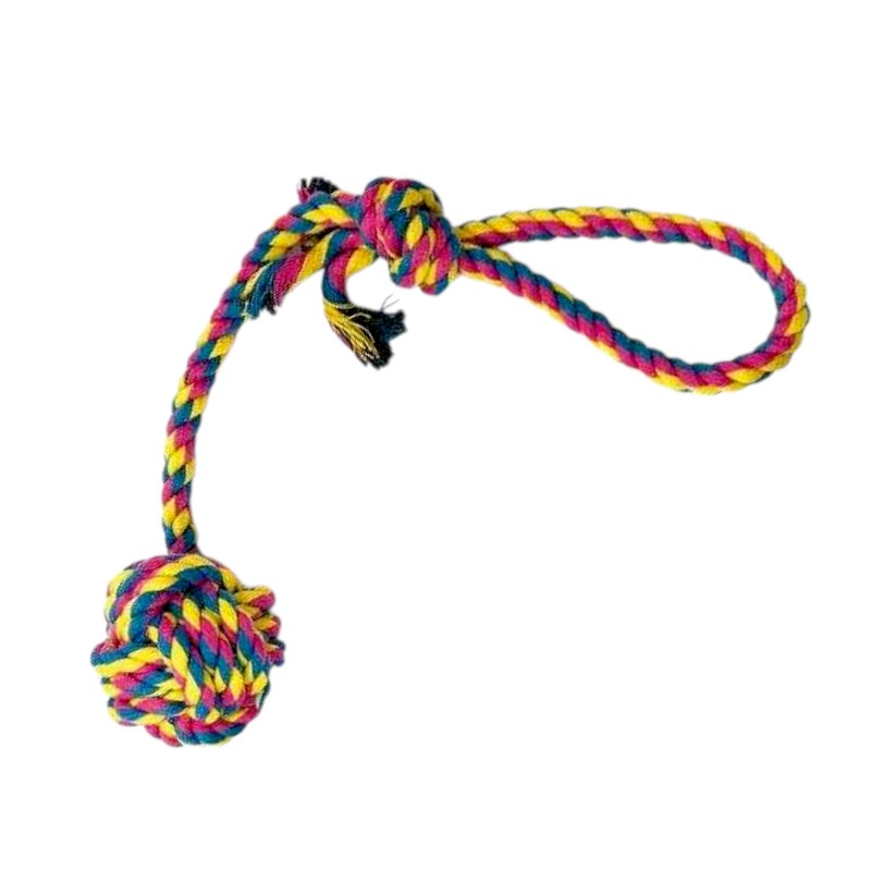 Παιχνίδι κατοικιδίου σχοινί με μπάλα - 38cm - 12pcs - 550630